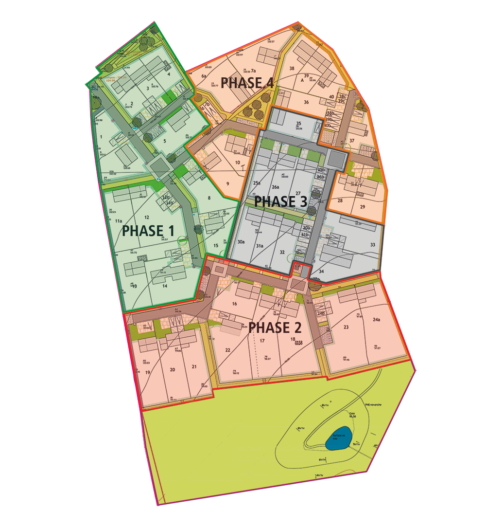 plan parcelle de l\'éco quartier des fonds gautiers